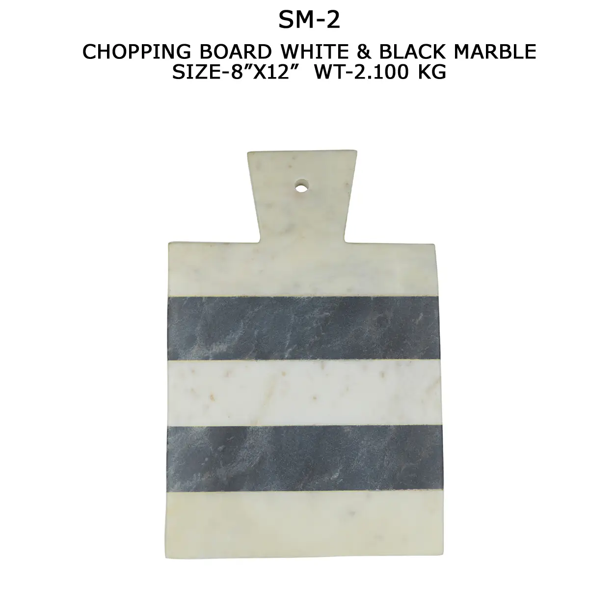 CHOPPING BOARD WHITE & BLACK MARBLE
